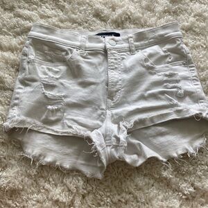 Express shortie high rise jeans shorts